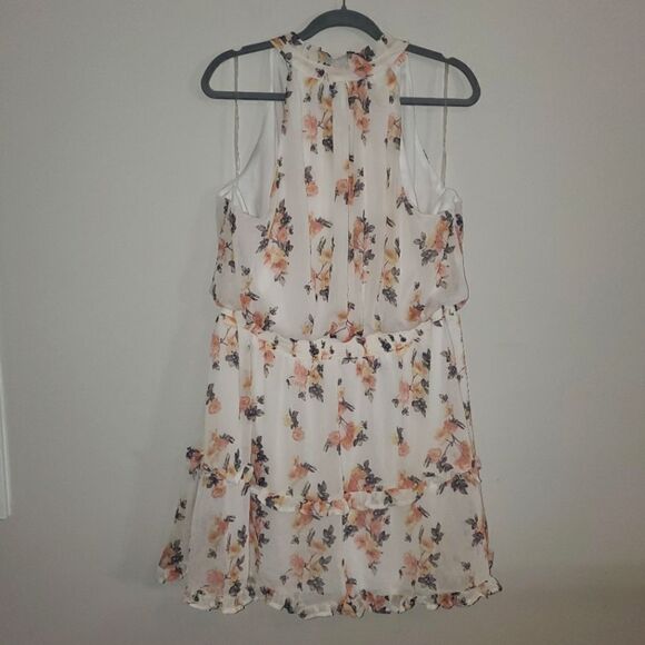 J FOR JUSTIFY CREAM CIRAL AND GRAY FLORAL PRINT DRESS SIZE 3X - Picture 6 of 6